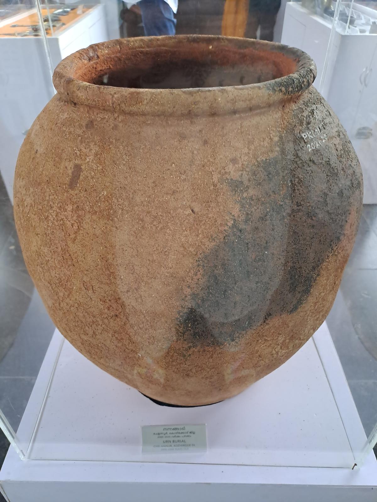 A burial urn recovered from Chelannur in Kozhikode is around 2,000-2,500 years old.