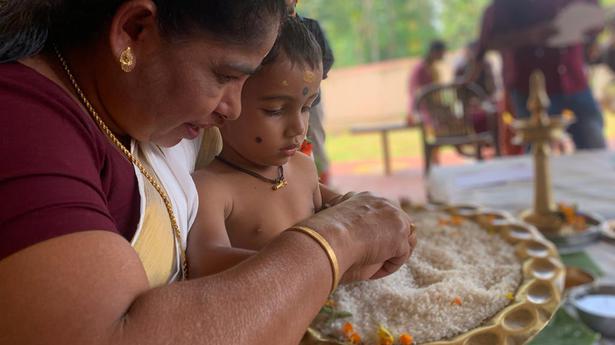 Temples in Wayanad witness heavy rush on Vidyarambham day