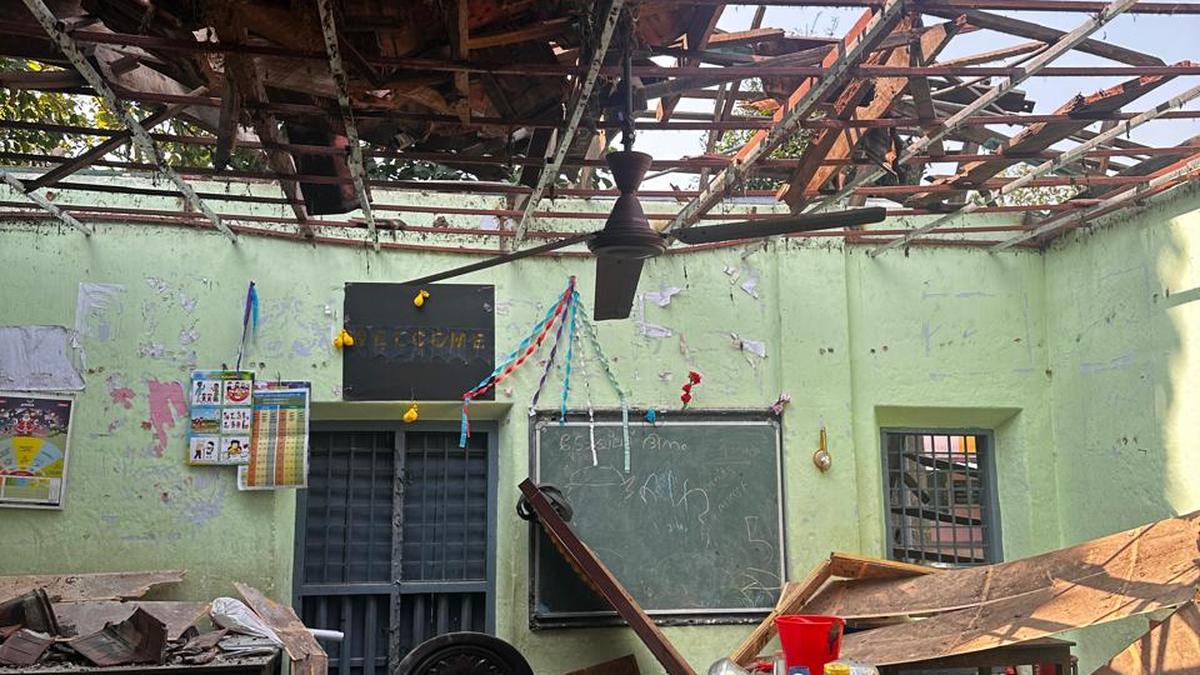 Major tragedy averted as tiled-roof of school building collapses in Kochi in Kerala