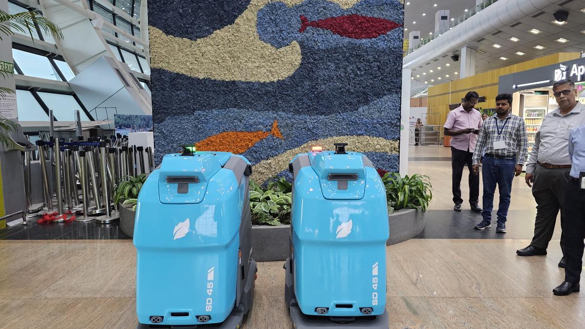 Thiruvananthapuram airport introduces intelligent robots for cleaning