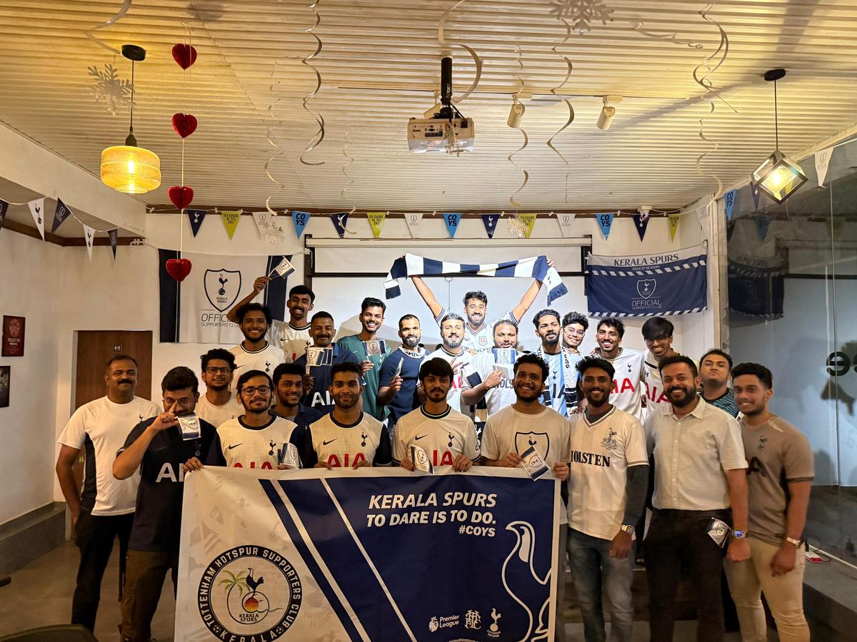 Tottenham fans at Kakkanad. Tottenham fans at Kakkanad.
