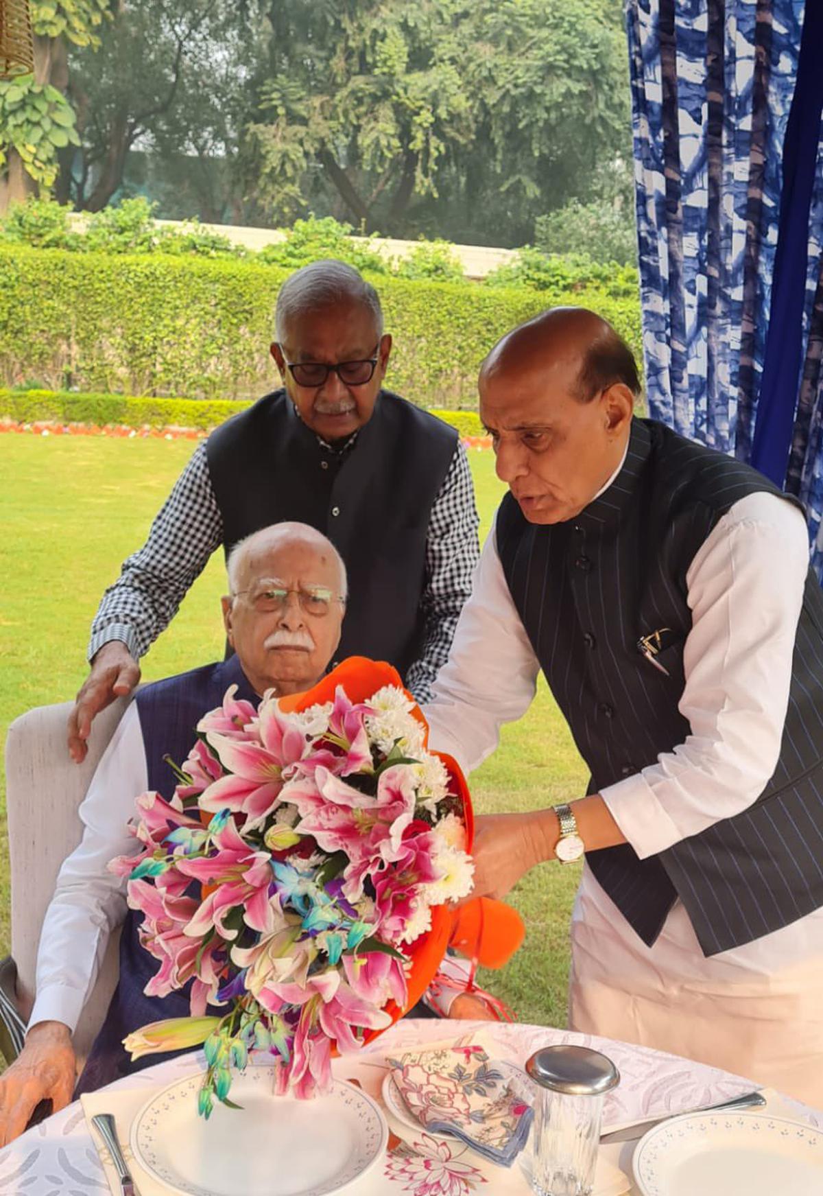 BJP leaders greet L.K. Advani, party's longest-serving President, on birthday