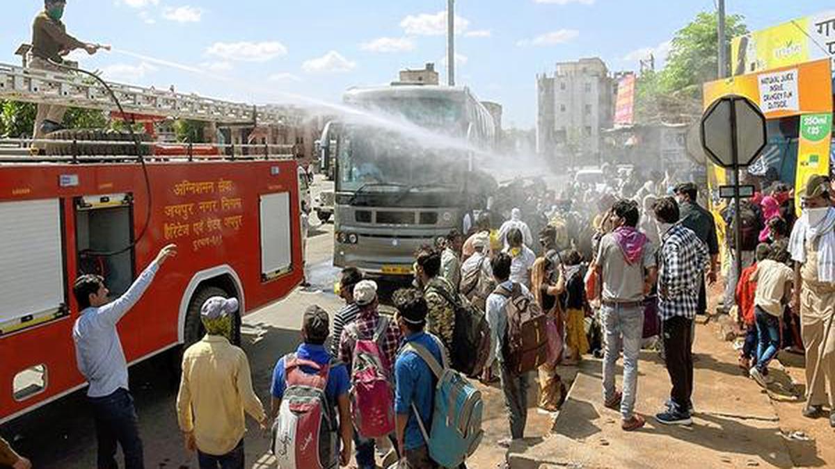 Coronavirus lockdown | After night-long ordeal, migrant workers in Rajasthan leaving by buses