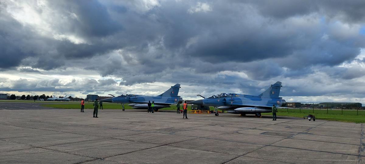 IAF Mirage-2000s at the Waddington airbase in U.K.