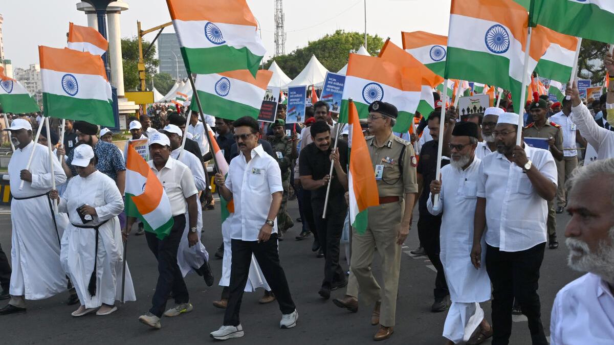 CM Stalin leads rally to express solidarity with Indian armed forces