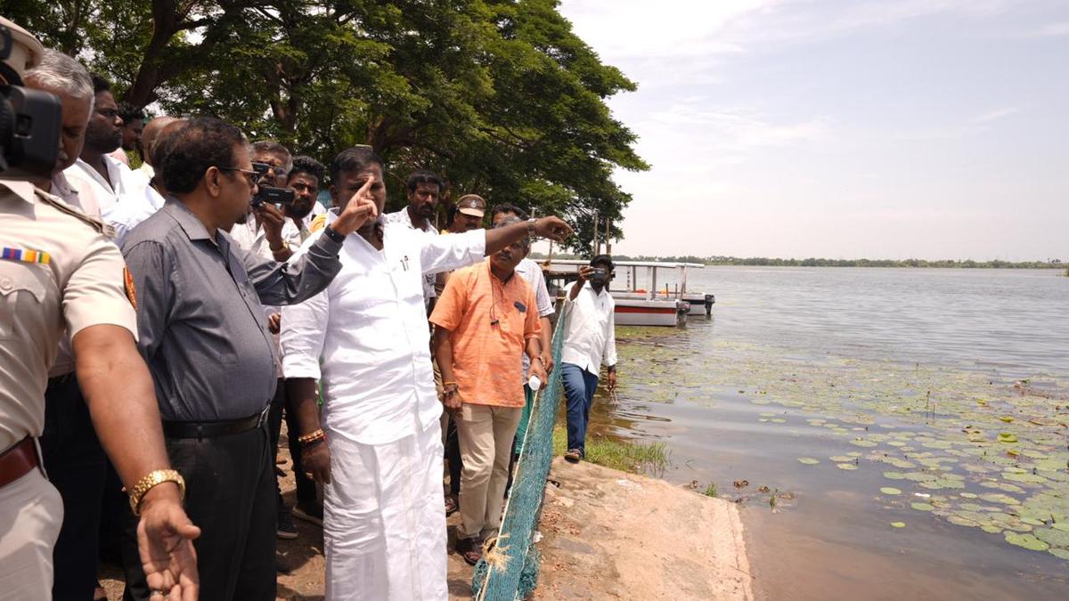 L-G Kailashnathan inspects Oussudu freshwater lake
