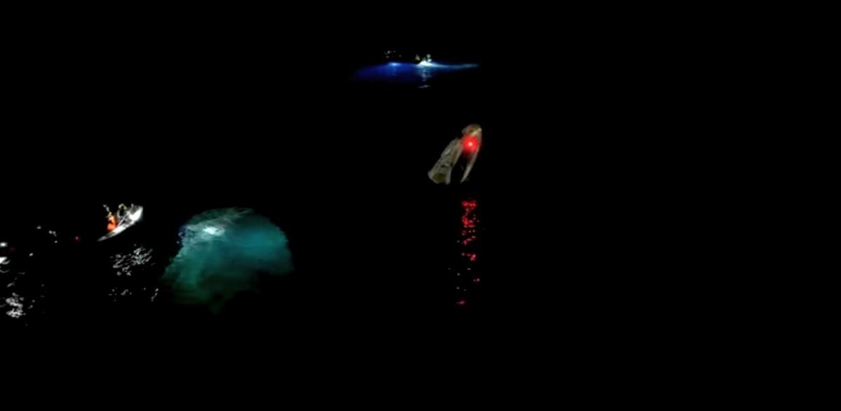 A view of the SpaceX Dragon spaceship after it splashed down off the coast off San Diego on July 15, 2025. Photo: YouTube/ Axiom Space A view of the SpaceX Dragon spaceship after it splashed down off the coast off San Diego on July 15, 2025. Photo: YouTube/ Axiom Space