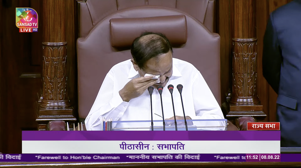 Parliament Monsoon Session live updates | PM Modi leads the way as Rajya Sabha bids emotional farewell to outgoing Chairman Venkaiah Naidu