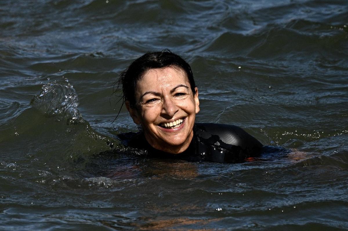 Constructive measures: Paris Mayor Hidalgo is keen to see swimming in the Seine at the Paris Games.