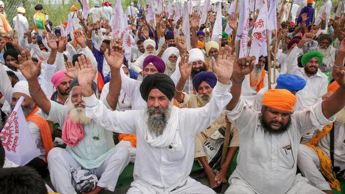 Farmers stage protests against Centre’s agri-ordinances in Punjab