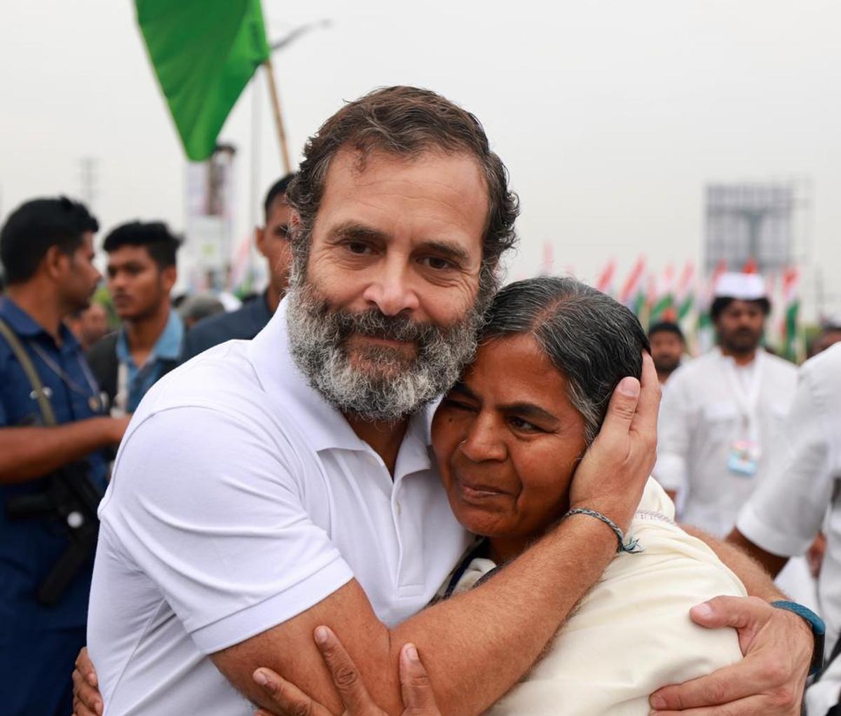Bharat Jodo Yatra | Rohith Vemula's mother joins Rahul, extends solidarity