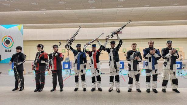 ISSF World Cup | Indian men clinch gold in 10m air rifle team event; women’s team bags silver