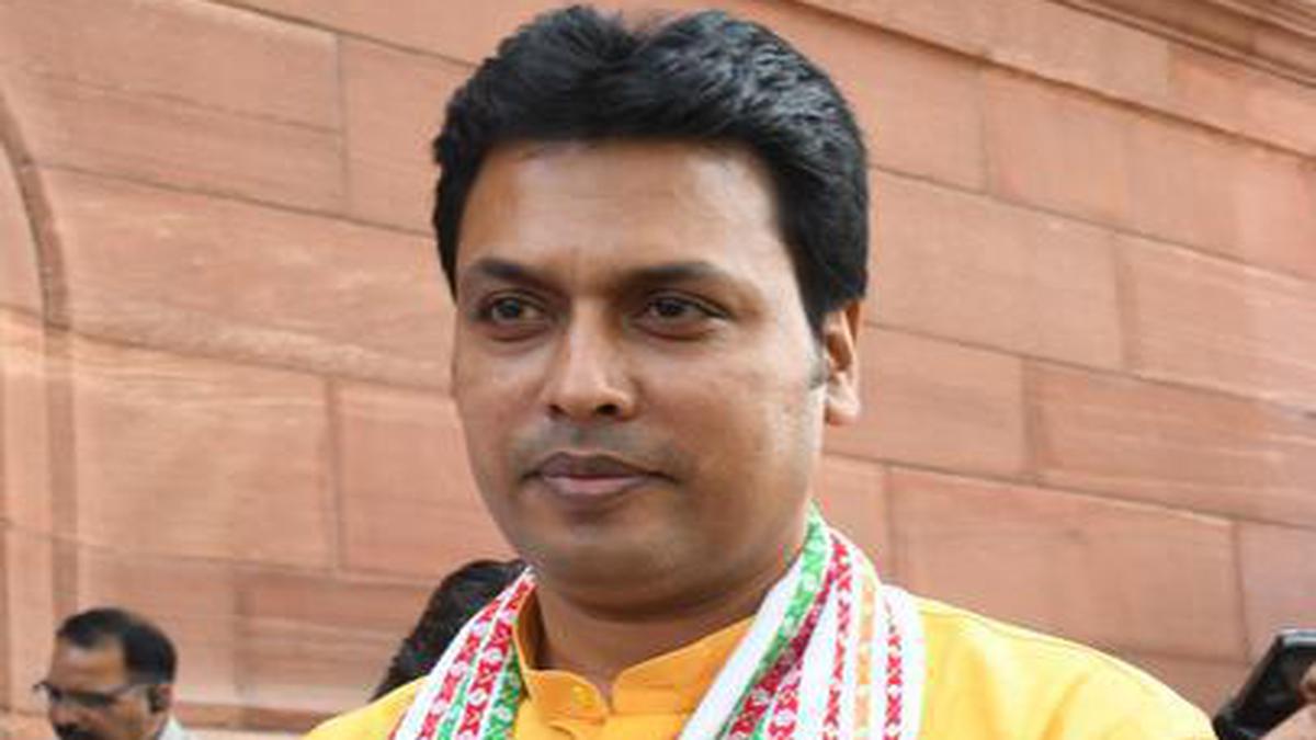 Democracy-loving people of Tripura will give befitting reply to CPI(M), Congress in polls: Biplab Kumar Deb