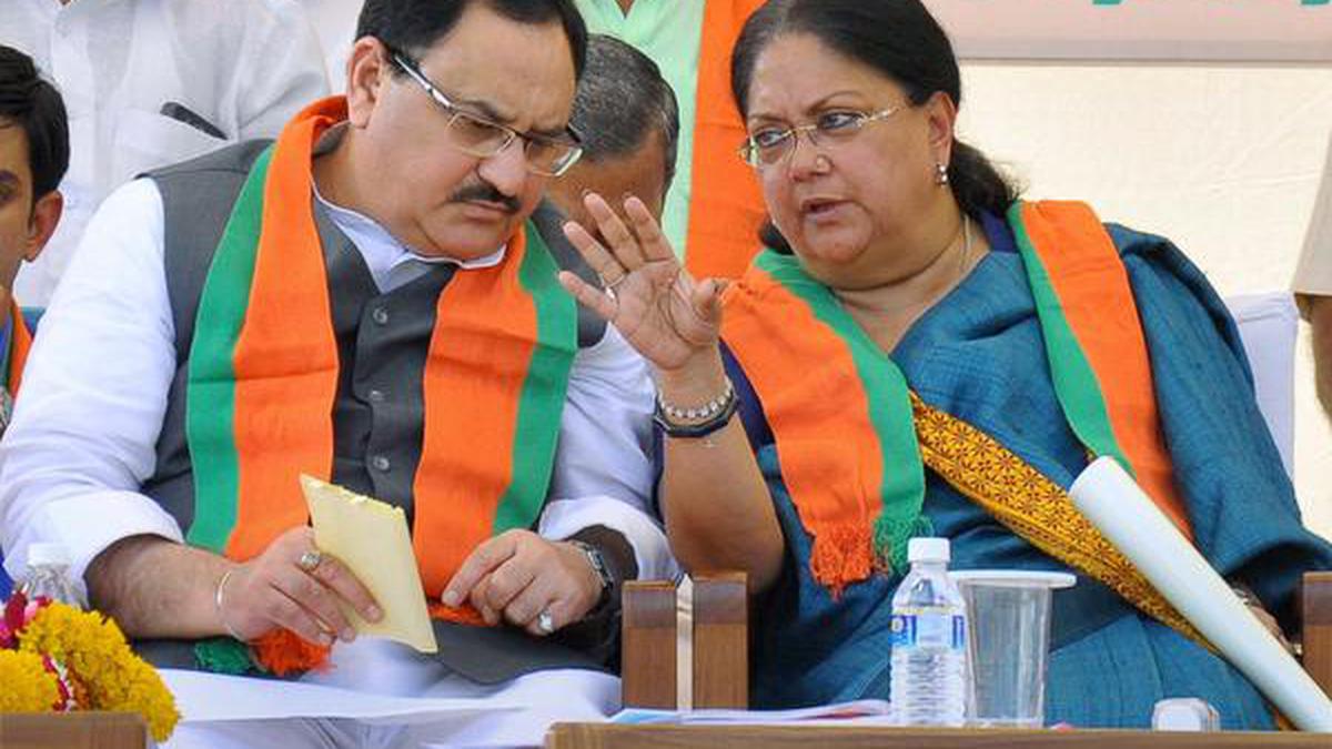 Vasundhara Raje Meets Nadda - The Hindu