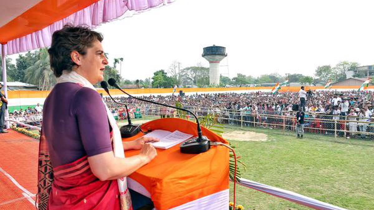 Assam Assembly polls | China building dam on Brahmaputra but BJP govt. silent, says Priyanka