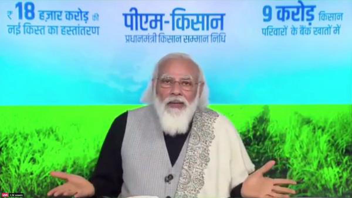 PM Modi releases ₹18,000 crore to nine crore farmers