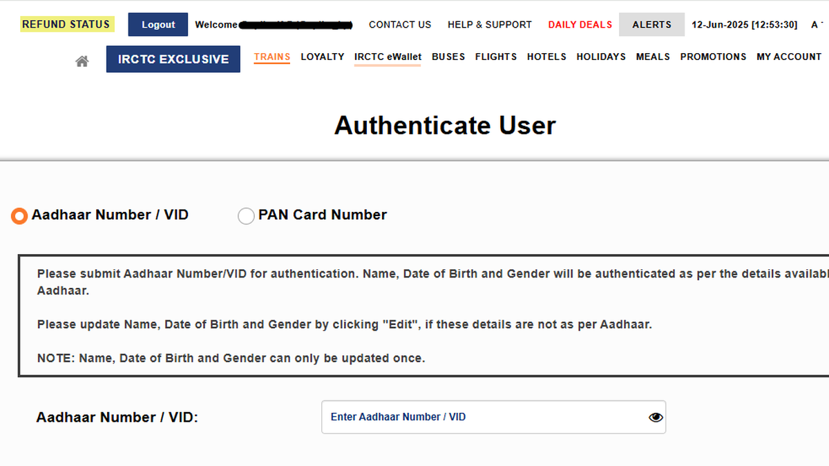 New Tatkal ticket booking rules: How to link Aadhaar to your IRCTC account