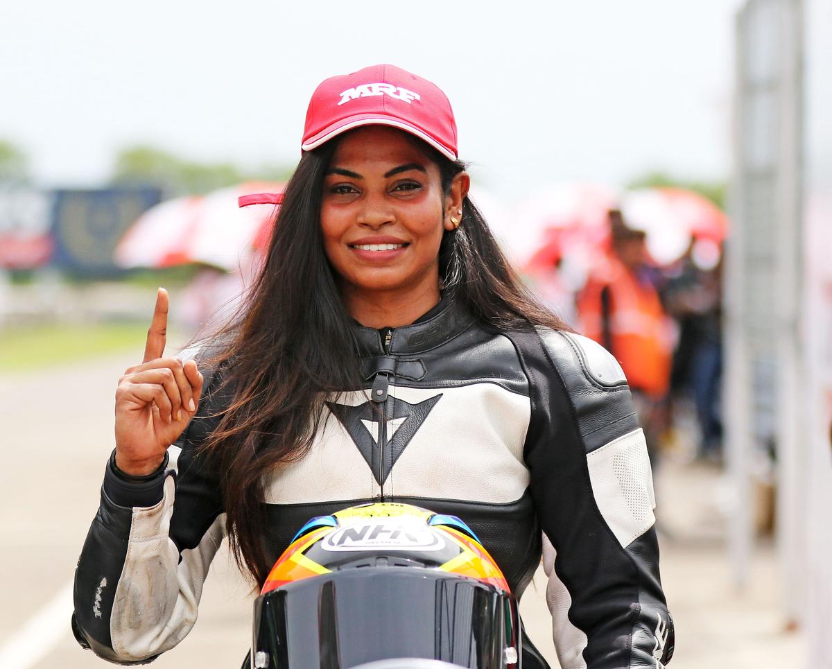 Ryhana, winner of the National championship girls’ (Stock 165cc) race.