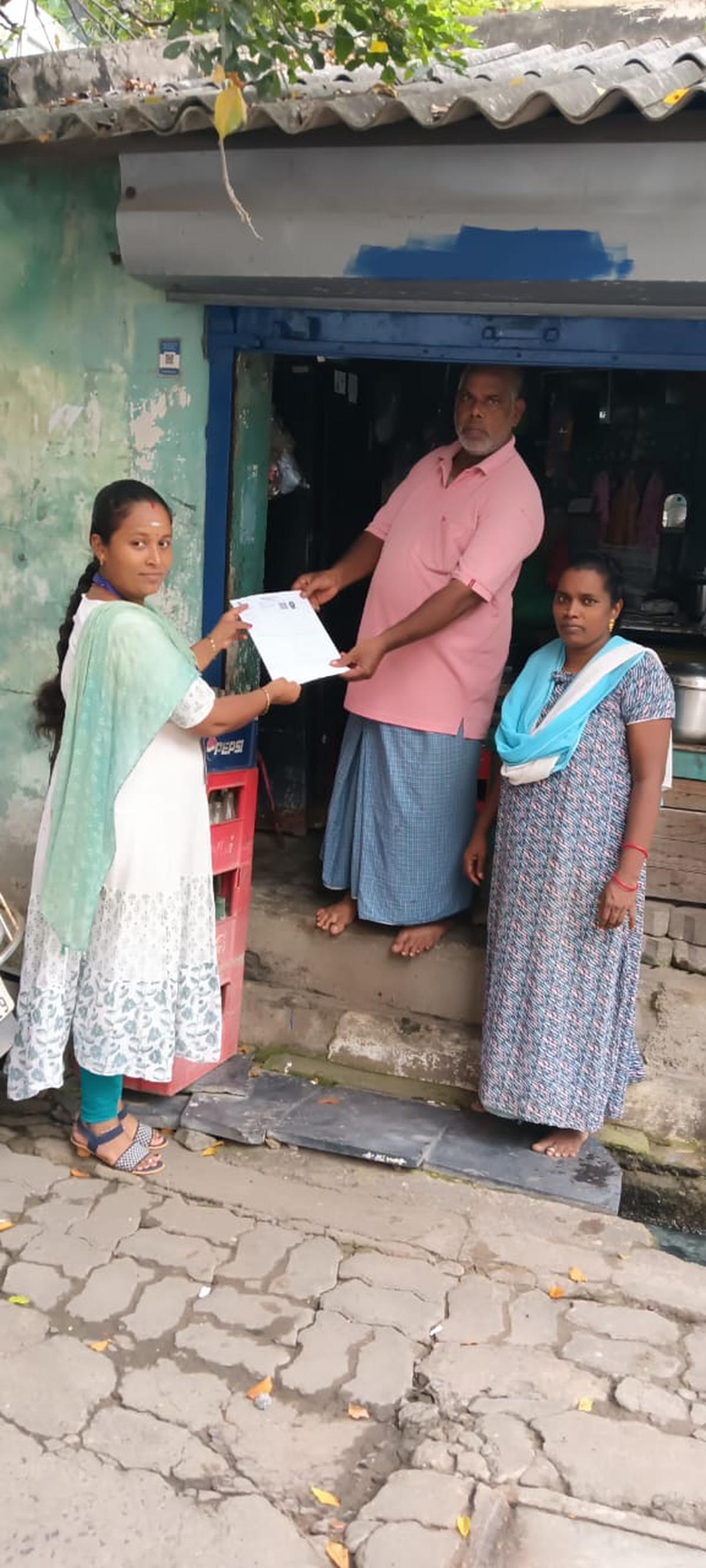 Booth-level officers distributing enumeration forms to voters as part of SIR exercise in Puducherry. Booth-level officers distributing enumeration forms to voters as part of SIR exercise in Puducherry.
