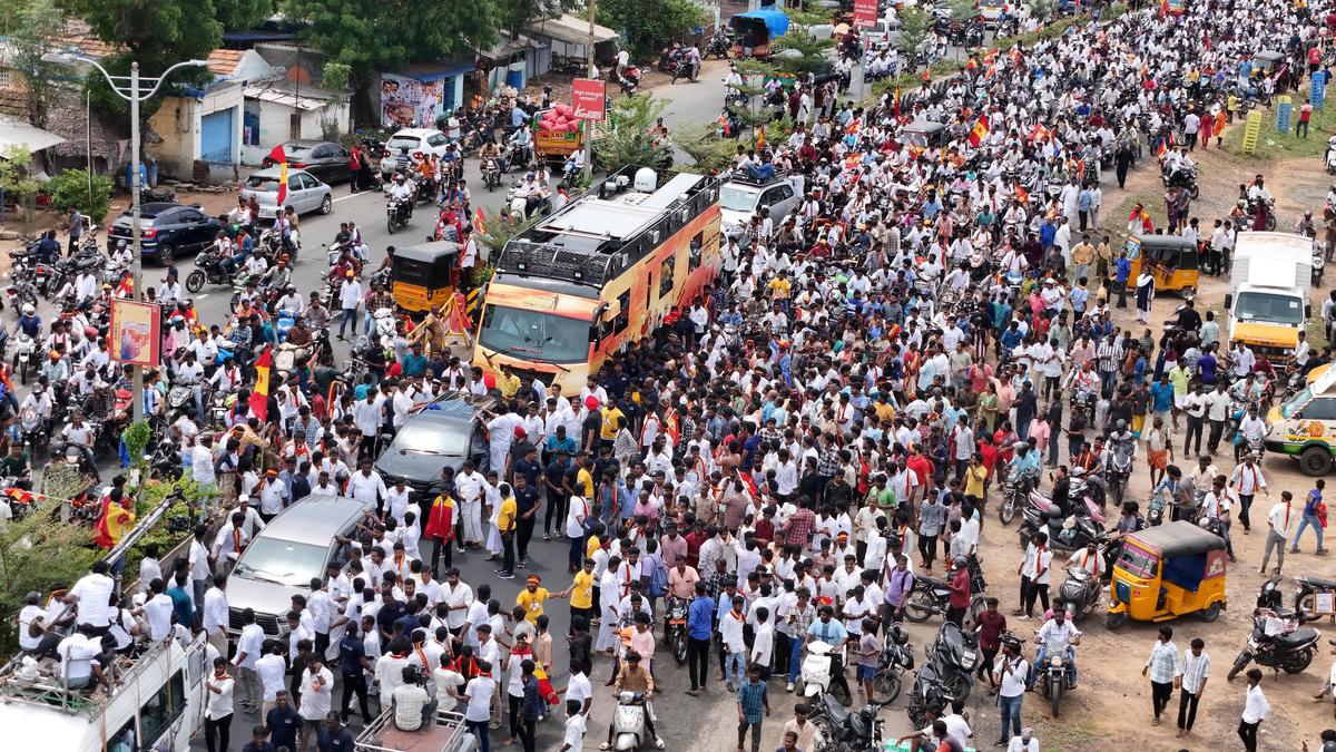 TVK rally: Heavy traffic as Vijay’s convoy crawls through Tiruchi