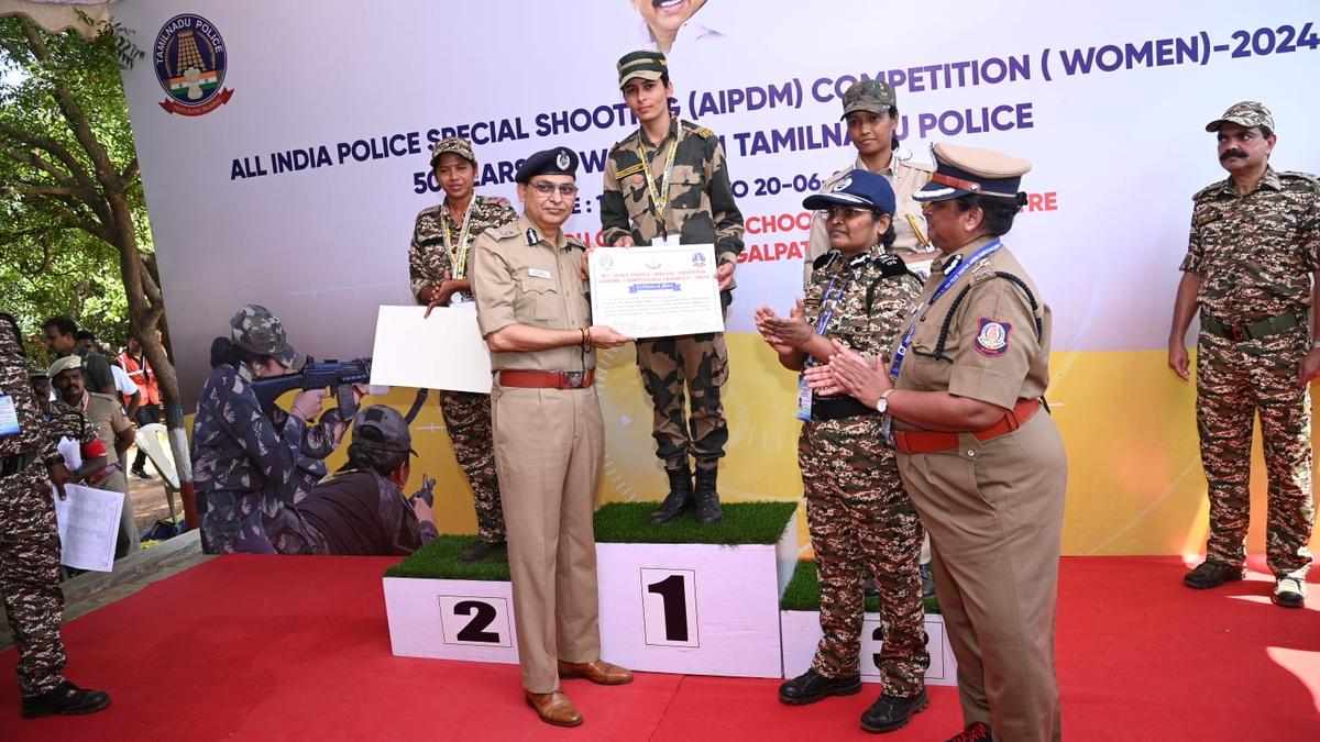 Special all India police competition for women underway; DGP distributes medals 