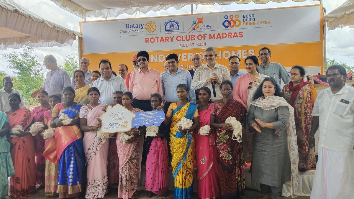 Rotary Club of Madras donates new houses to Irular community