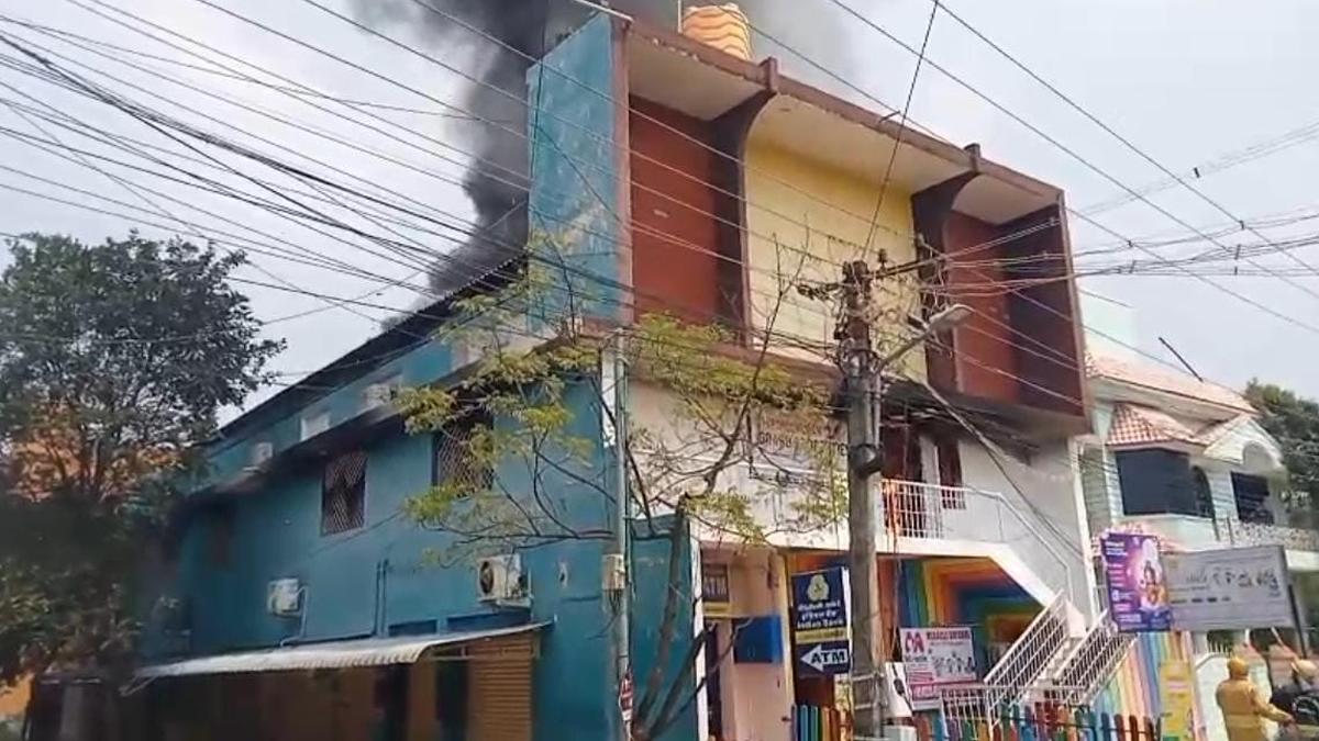 Fire breaks out at playschool building near Katpadi