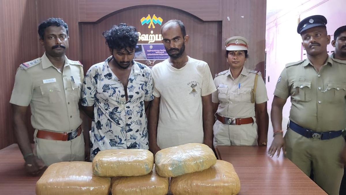 Two held for possession of ganja at Gudiyattam railway station