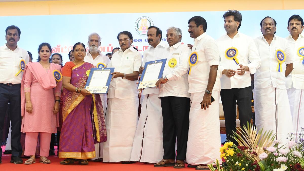 Over 6,000 people from Chennai and its peripheral areas receive pattas