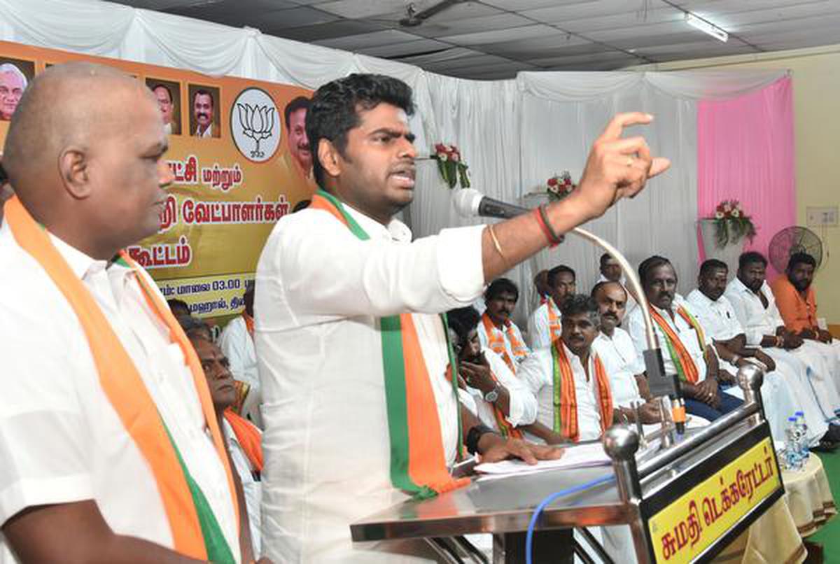Pro-BJP wave has started in Tamil Nadu, says Annamalai - The Hindu