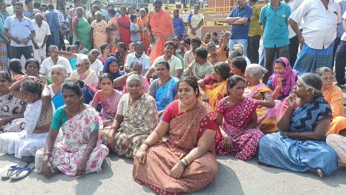 Families affected by landslip block key stretch in Tiruvannamalai