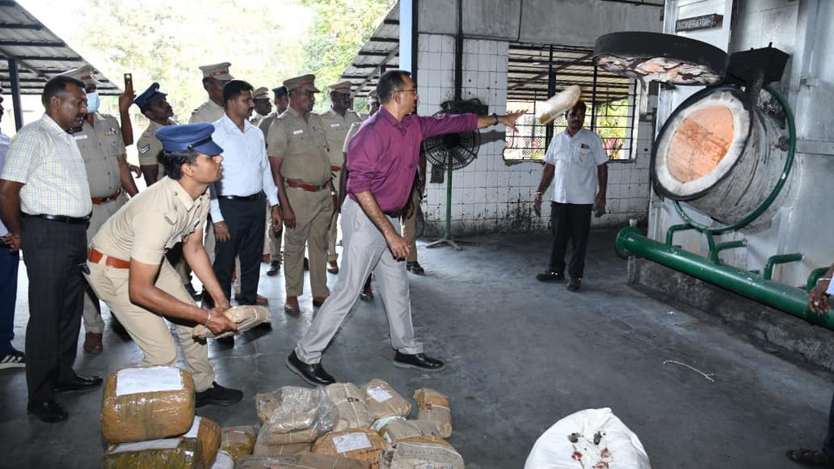 Greater Chennai Police destroy over 2,000 kg of ganja