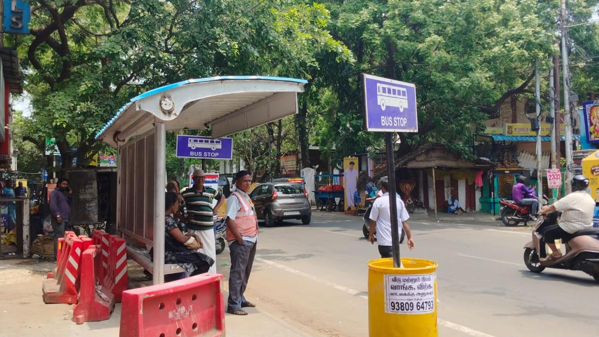 After drawing the ire of commuters, Chennai Metro Rail begins installation of new permanent bus shelters