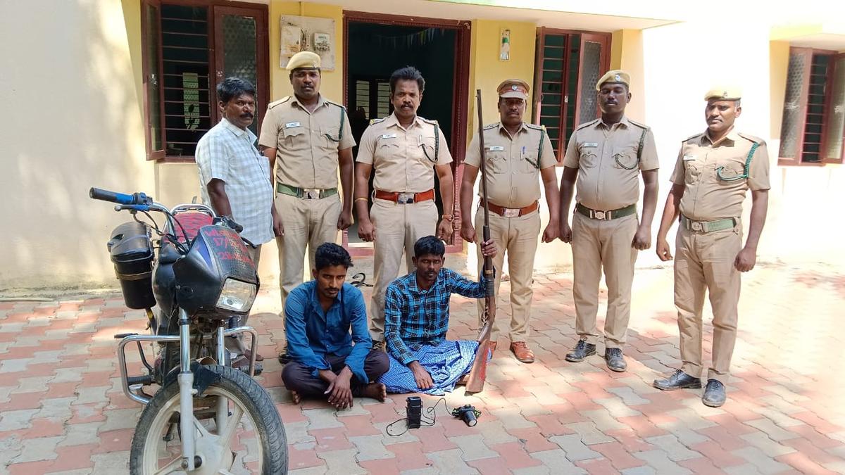 Two arrested for poaching in reserve forest near Sathanur dam