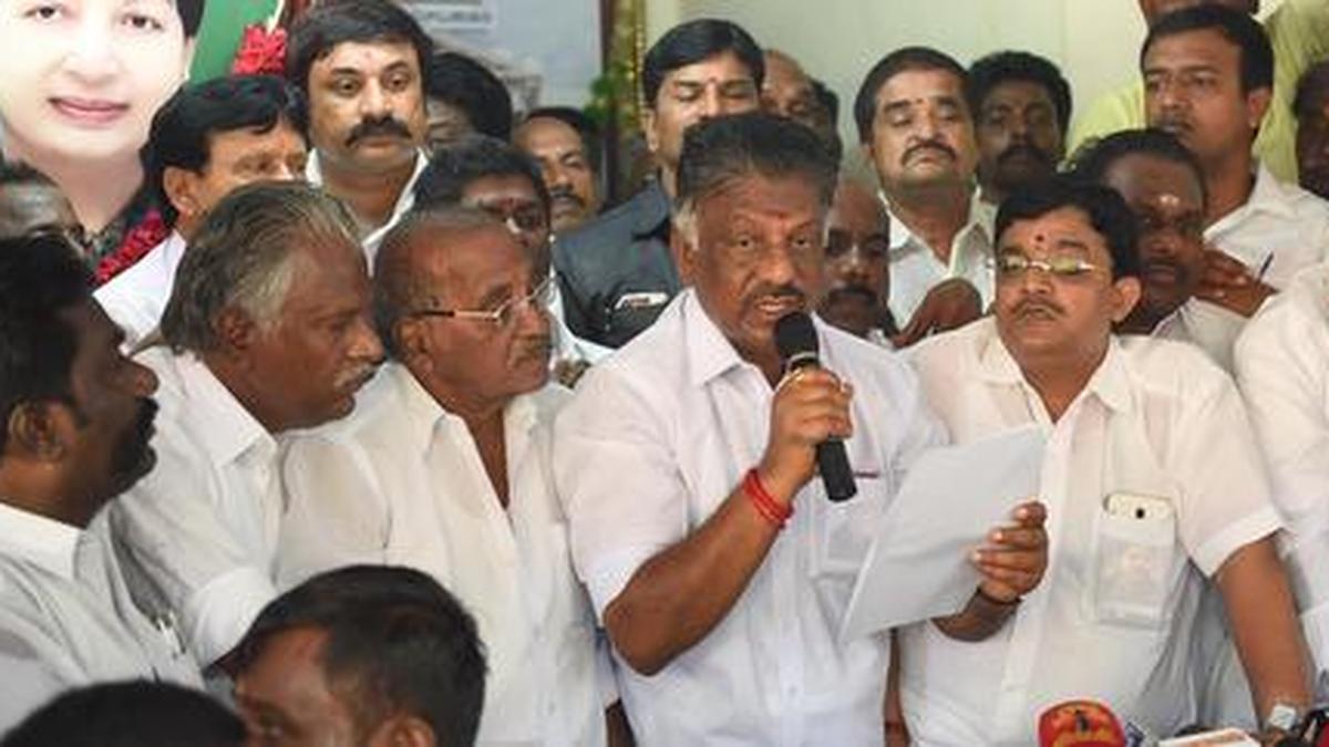 AIADMK power struggle Movers and shakers The Hindu