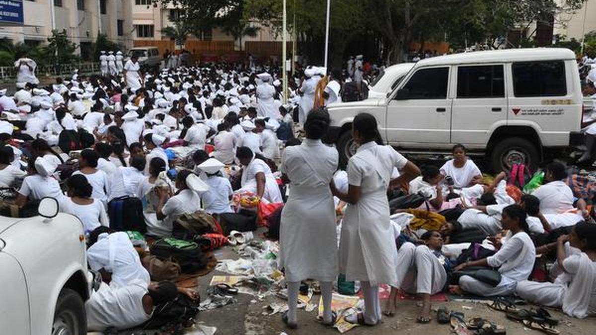 HC reads the riot act to striking nurses - The Hindu