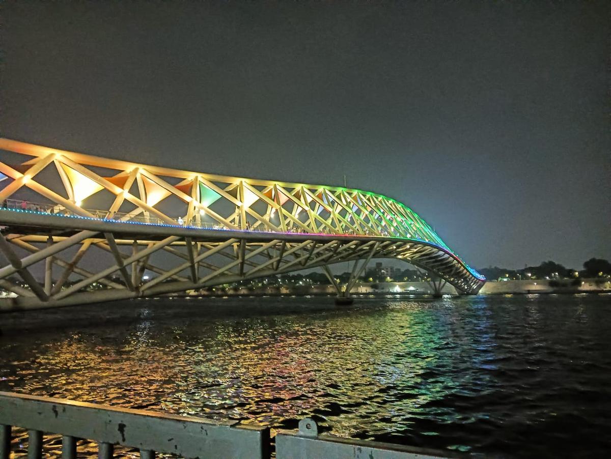 Atal Bridge overlooking Sabarmati River