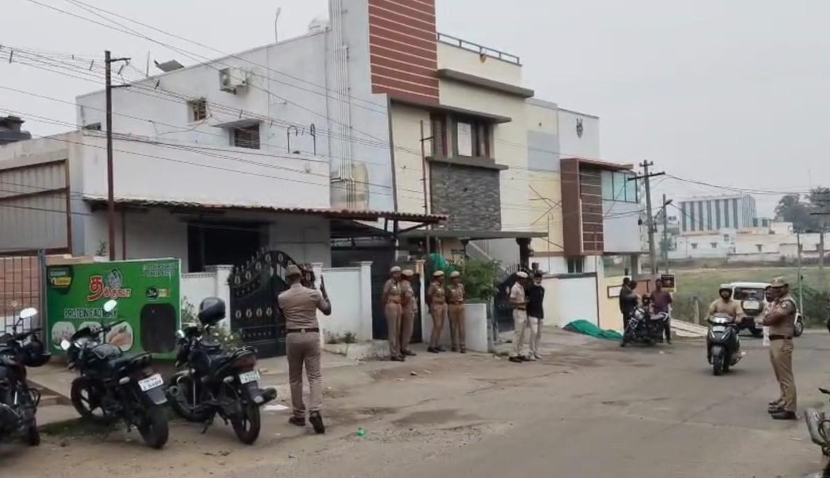 Videograb of the house at Kuniyamuthur in Coimbatore from where the trio was arrested by the police on November 29, 2025