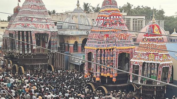 Thousands of devotees witness car festival of Natarajar temple in Chidambaram