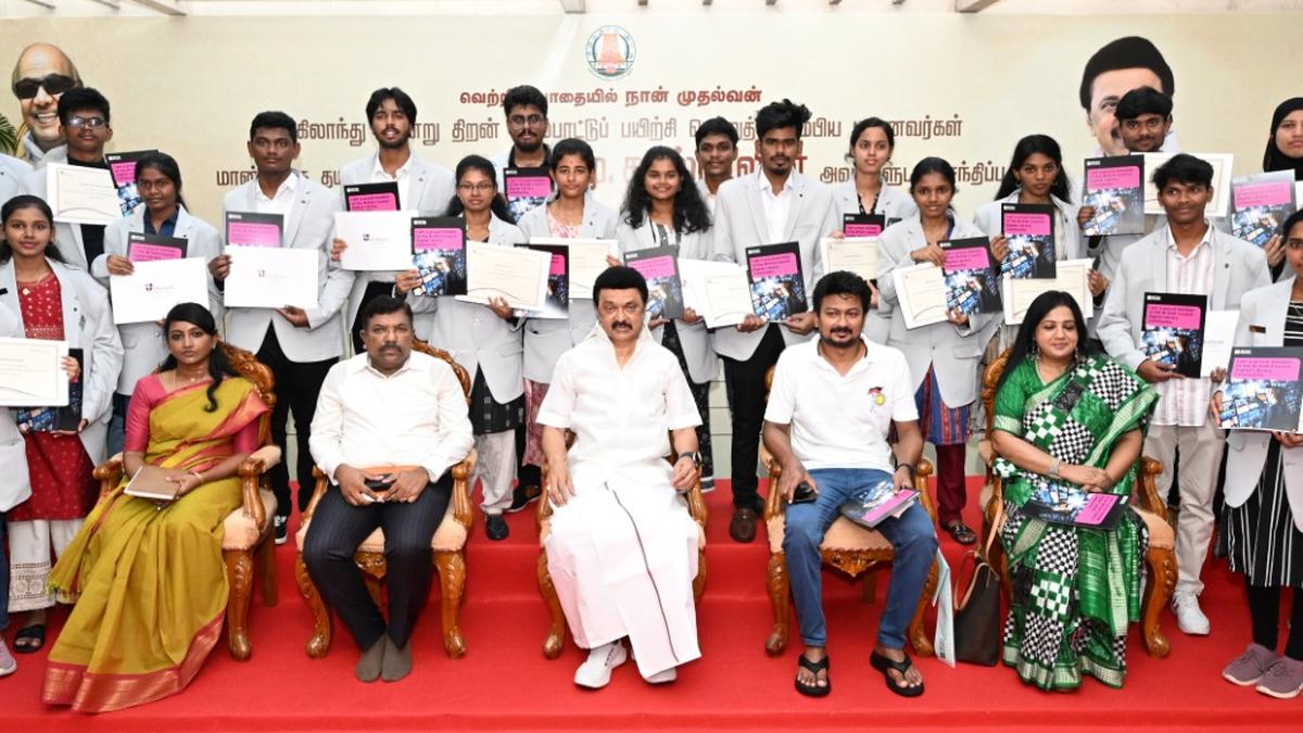 Stalin felicitates beneficiaries under ‘Naan Mudhalvan’ scheme