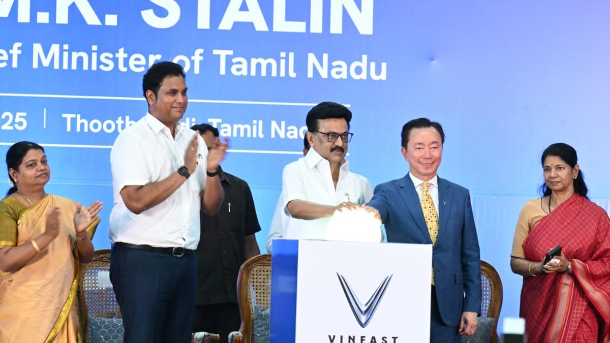 T.N. CM Stalin inaugurates VinFast’s EV manufacturing plant in Thoothukudi
