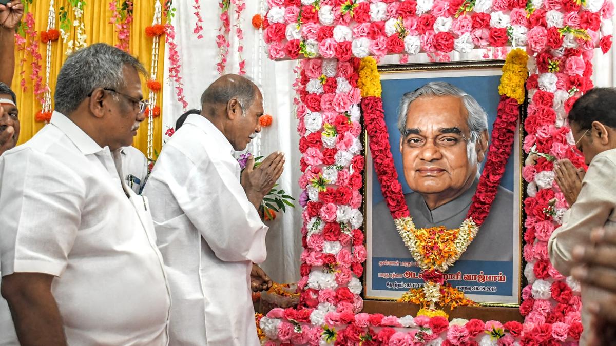 Lt. Governor, CM pay tributes to Vajpayee in Puducherry