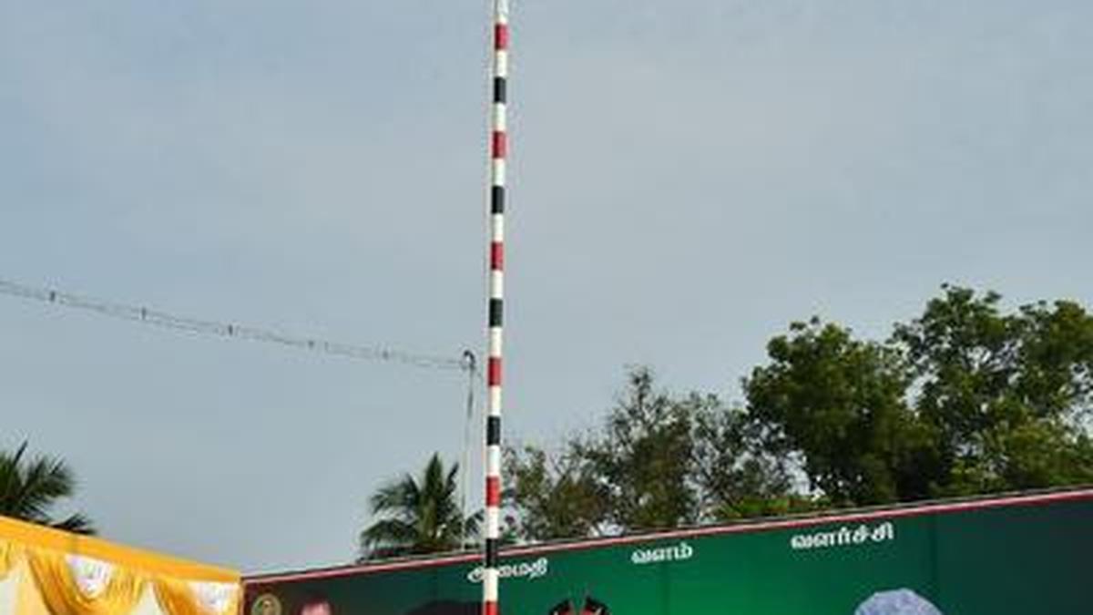Chief Minister hoists party flag on AIADMK foundation day The Hindu