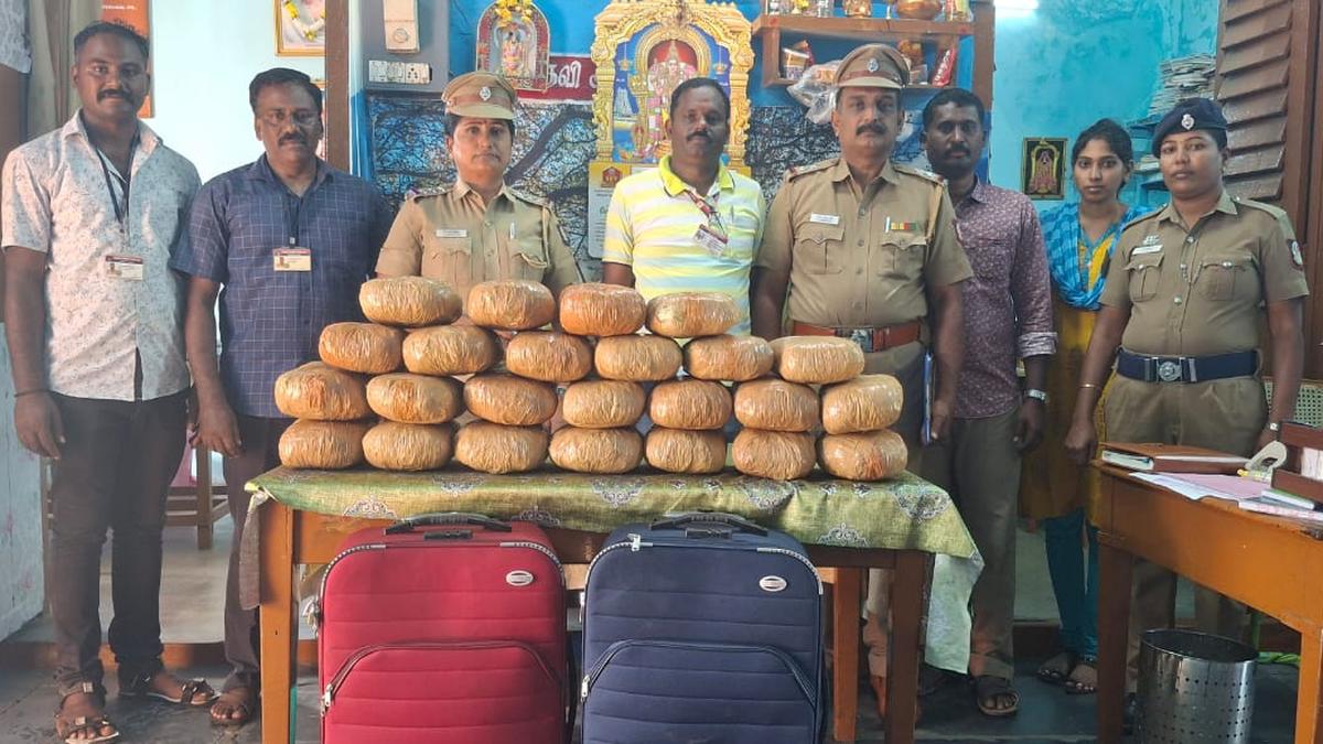 Police seize 70 kg of ganja from express train at Arakkonam railway station