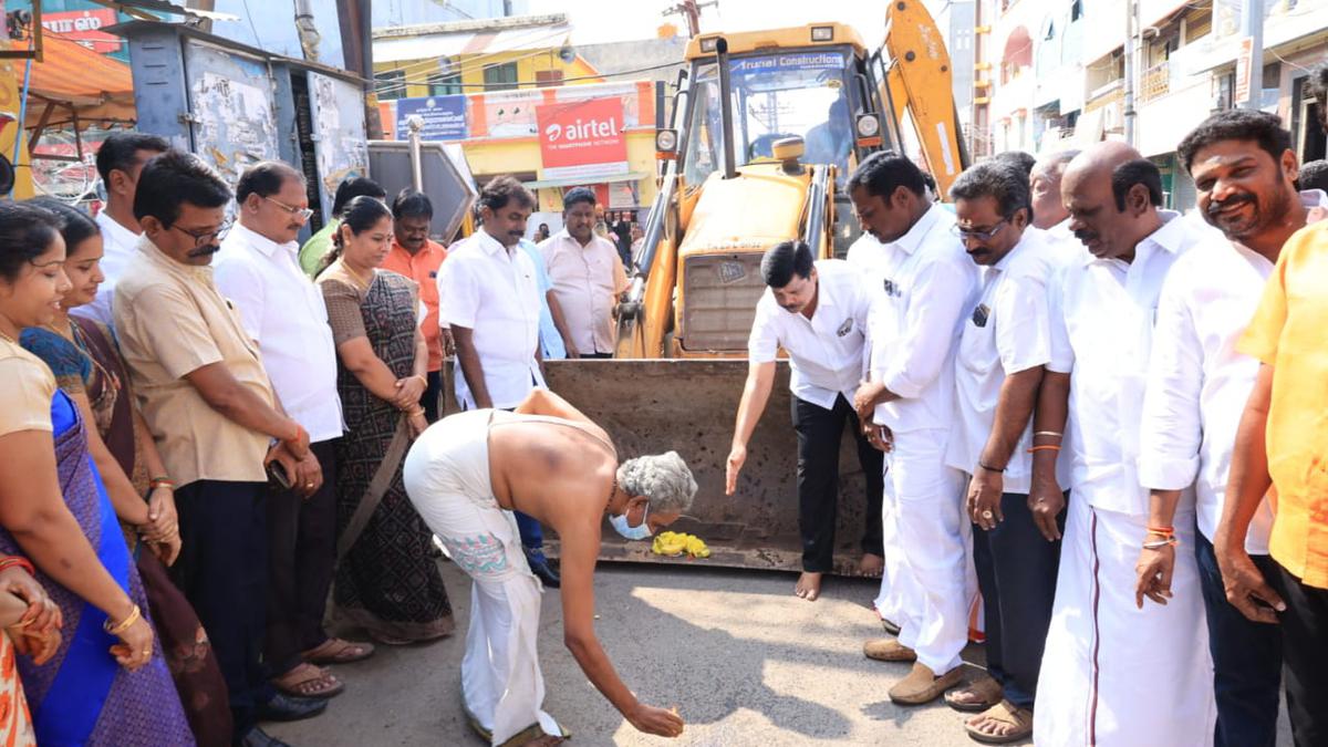 New water pipeline work at Arunachaleswarar temple in Tiruvannamalai begins