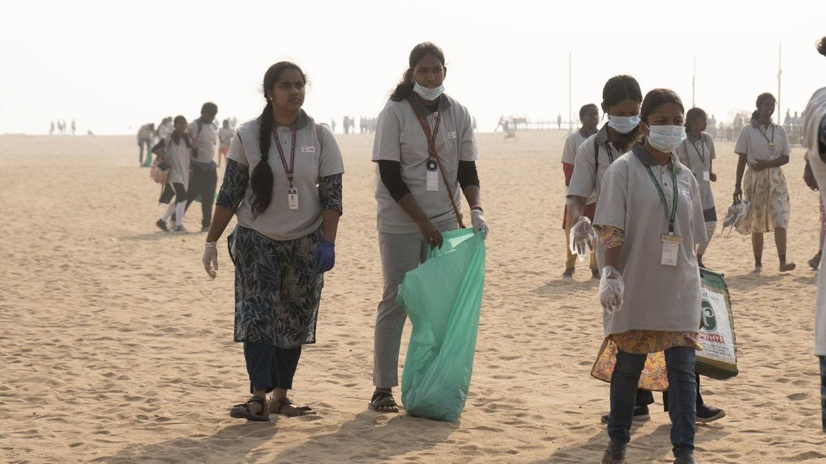 Chennai Mayor launches cleaning drive at Marina Beach