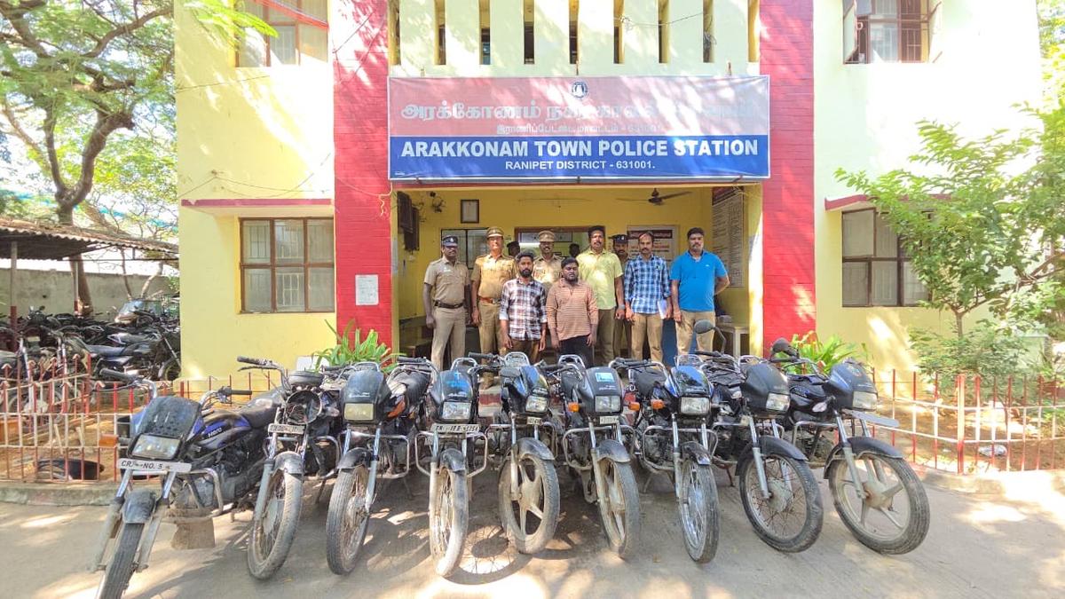 Bike thieves held in Arakkonam; nine two-wheelers recovered