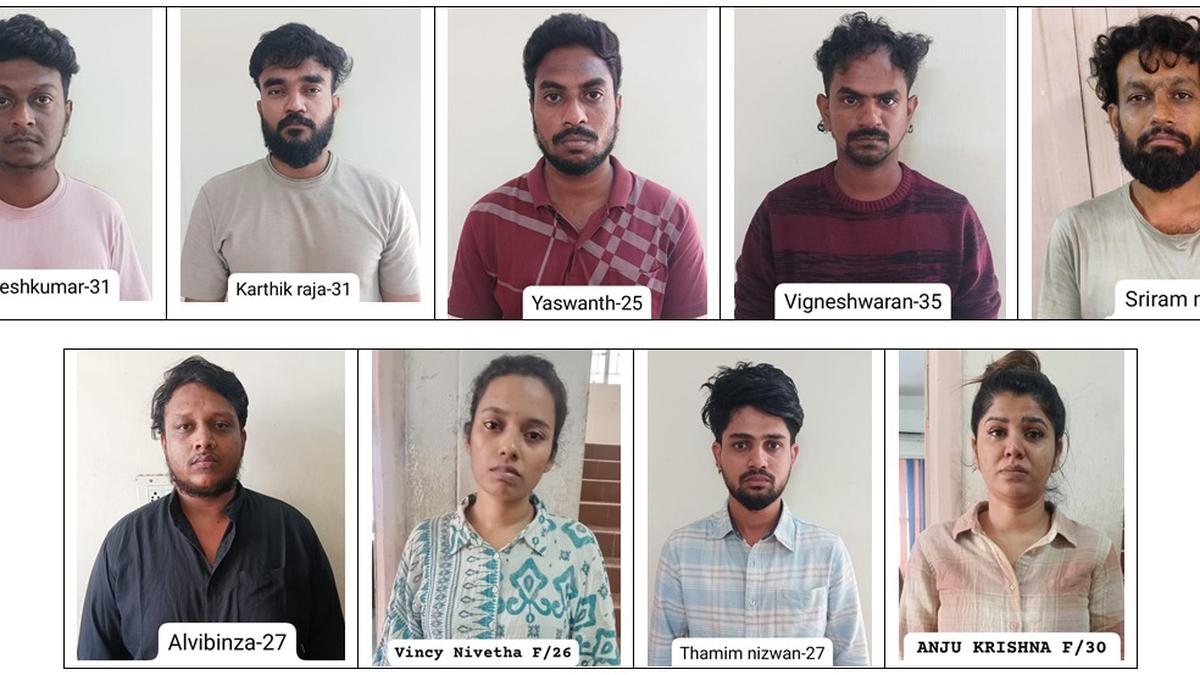 Nine, including actor and assistant director, arrested in Chennai drug bust