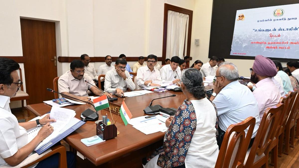 T.N. Chief Minister chairs review meeting on Ungaludan Stalin scheme
