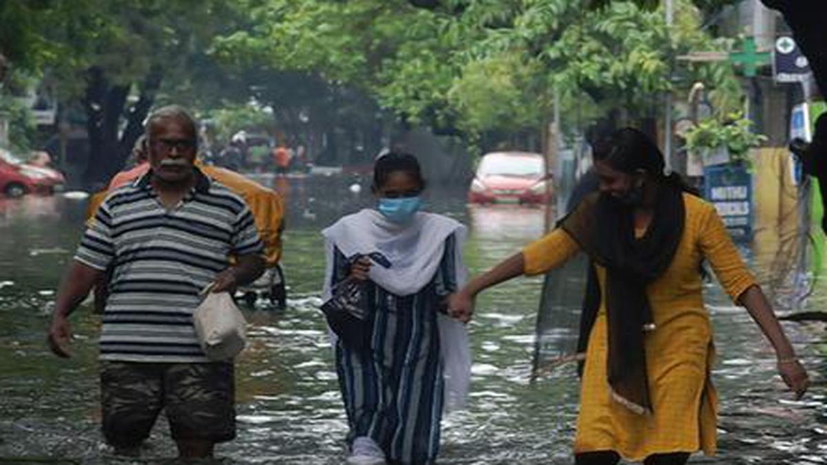 Water stagnation persists in Chennai even two days after rain